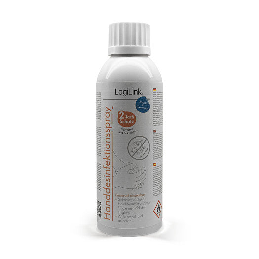LogiLink Handdesinfektionsspray – 150 ml | 2-fach Schutz gegen Viren & Bakterien