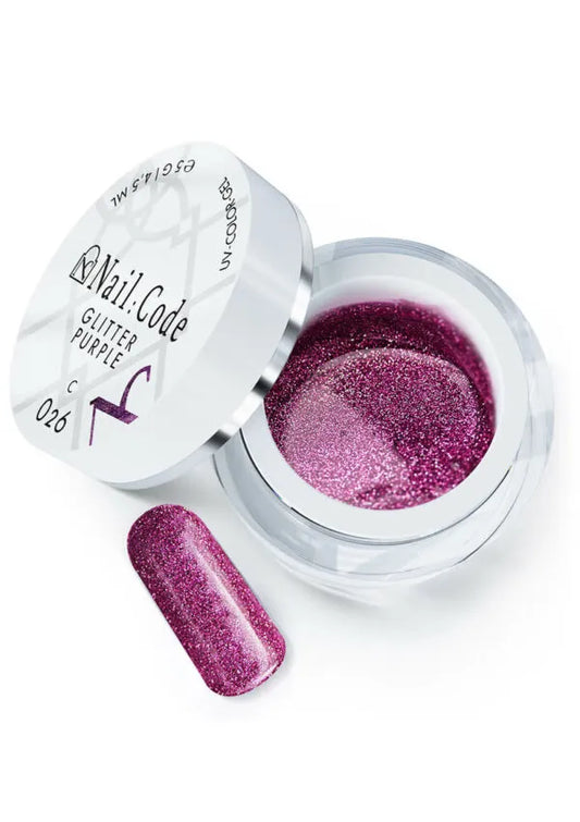 C026 Glitter Purple – UV/LED Color Gel